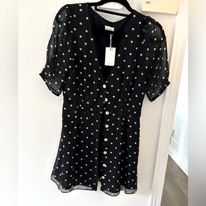 NWT Aritzia Wilfred polka dot dress, size 6